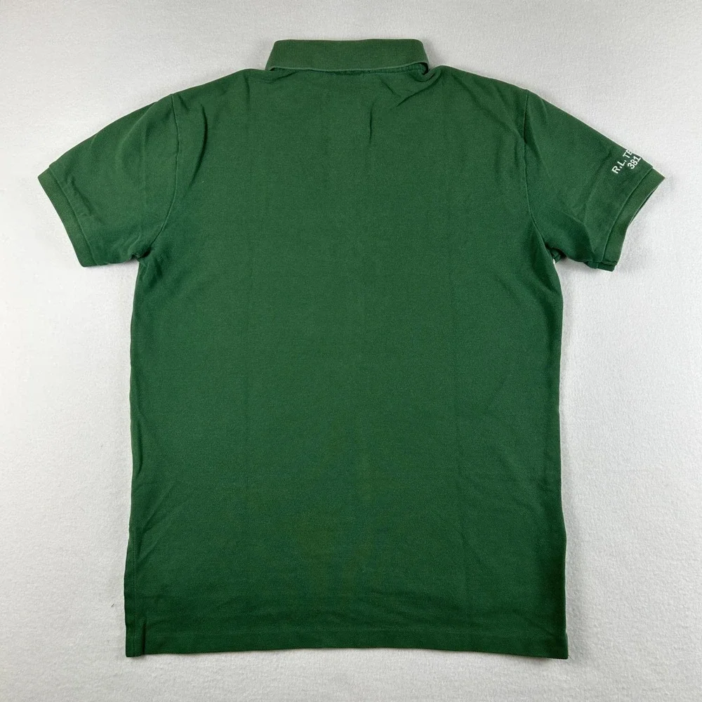 Polo Ralph Lauren Polo Shirt Mens Medium Tennis Club Crest Logo Custom Fit